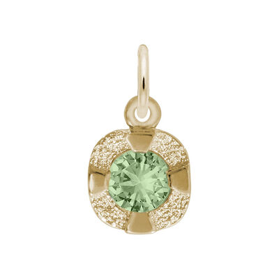 August Birthstone Petite Charm in 10k Yellow Gold