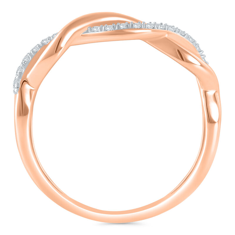.10ctw. Diamond Twist Fashion Ring in 10k Rose Gold image number null