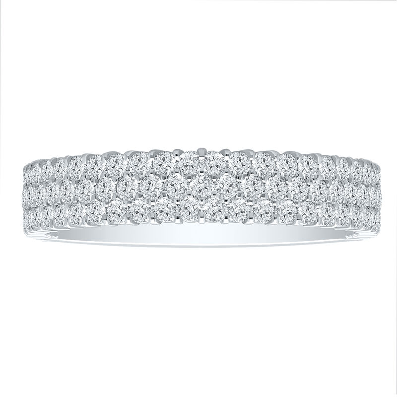 Diamond 3/4ctw. 14k White Gold Anniversary Ring image number null