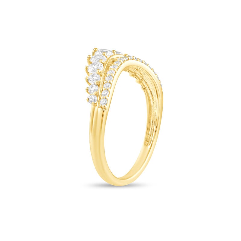 Natural Diamond 5/8ctw. Double Contour Wedding Band in 14k White Gold image number null