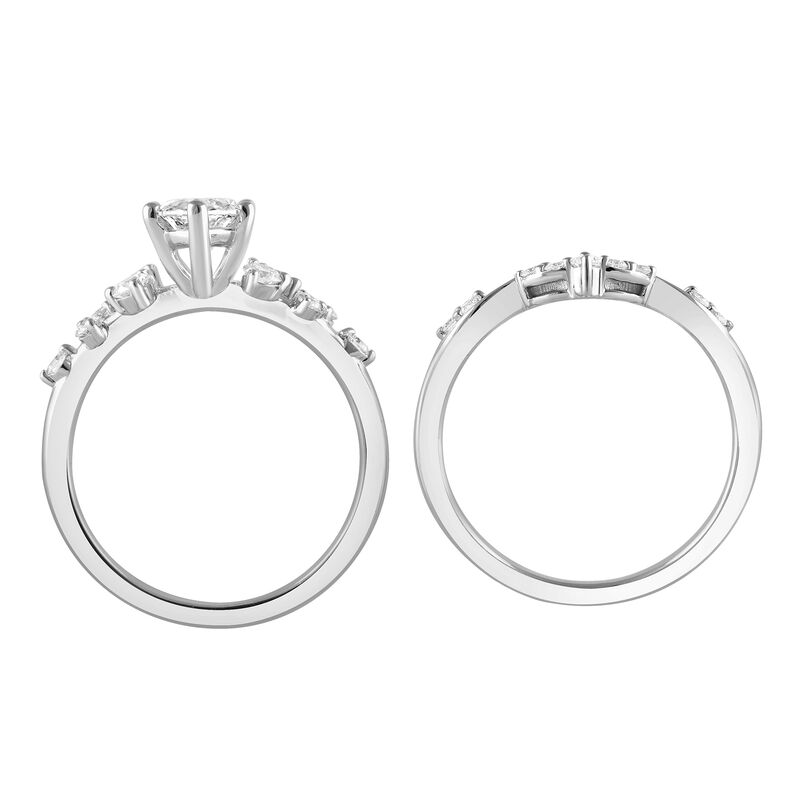 Marquise Lab Grown Diamond 2ctw. Bridal Set in 14k White Gold image number null