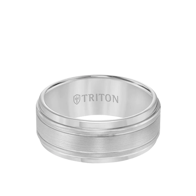 Triton Men's Grey Tungsten Carbide Band