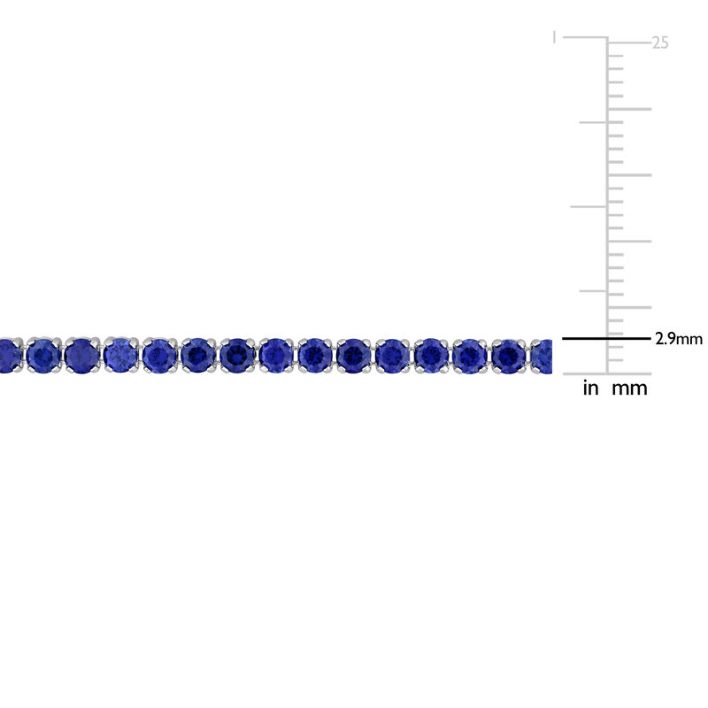 Created Blue Sapphire Bracelet in Sterling Silver image number null