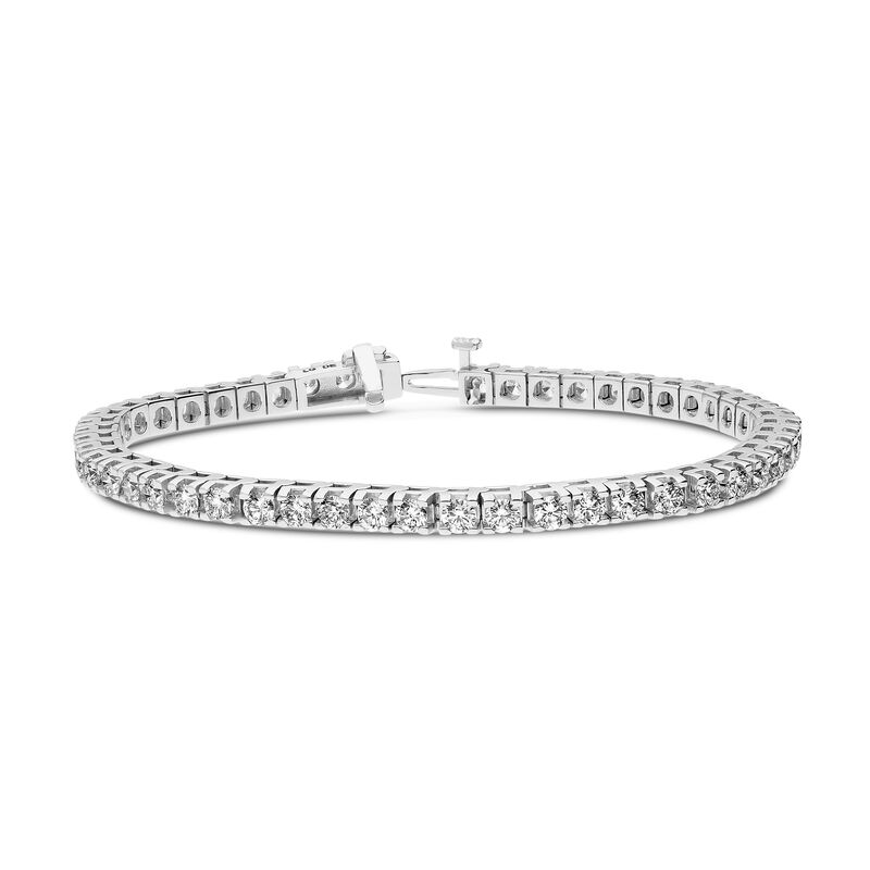 Lab Grown Diamond 4ctw. 4-Prong Diamond Tennis Bracelet in 14k White Gold image number null