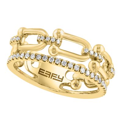 EFFY .29ctw. Diamond Link Fashion Ring in 14k Yellow Gold