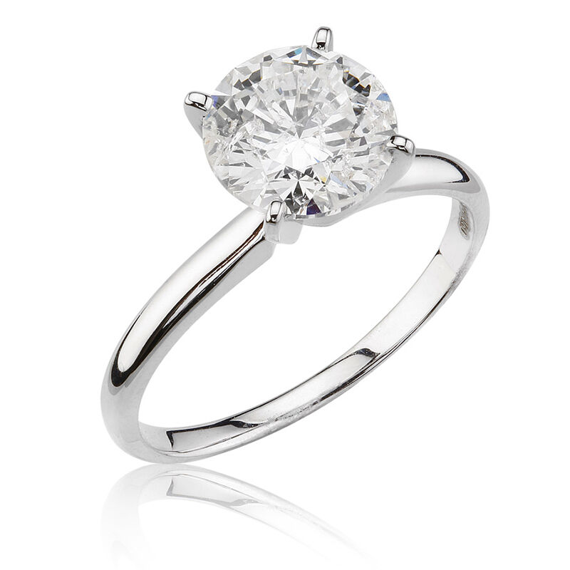 Diamond Round 2ct. Classic Solitaire Engagement Ring image number null