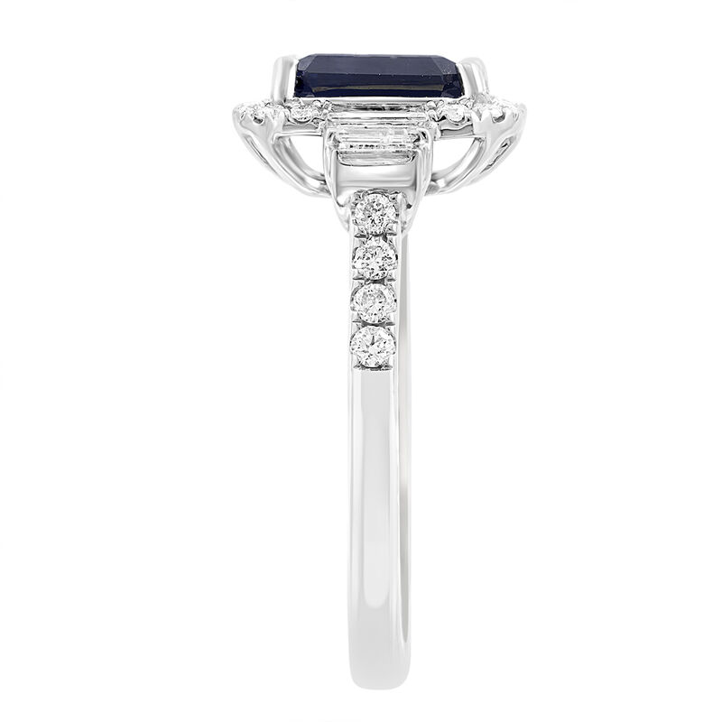 EFFY Sapphire & Diamond Ring in 14k White Gold image number null