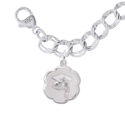 Graduation Charm Bracelet in Sterling Silver 