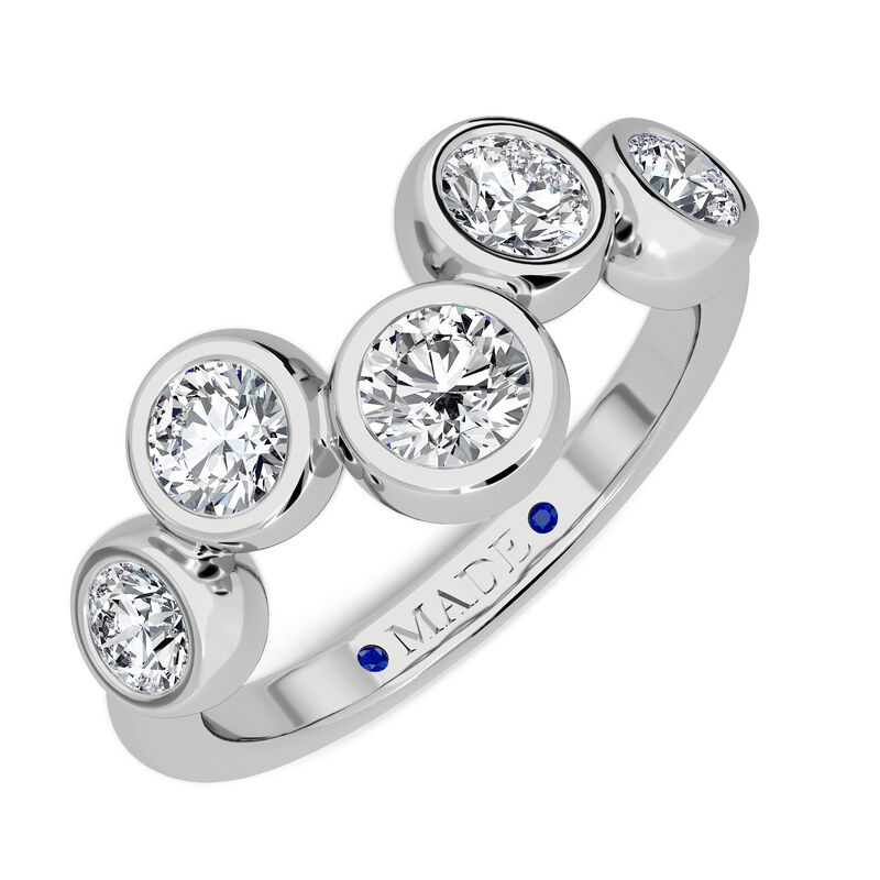 Lab Grown Diamond 5ctw. 14k White Gold Anniversary Ring image number null