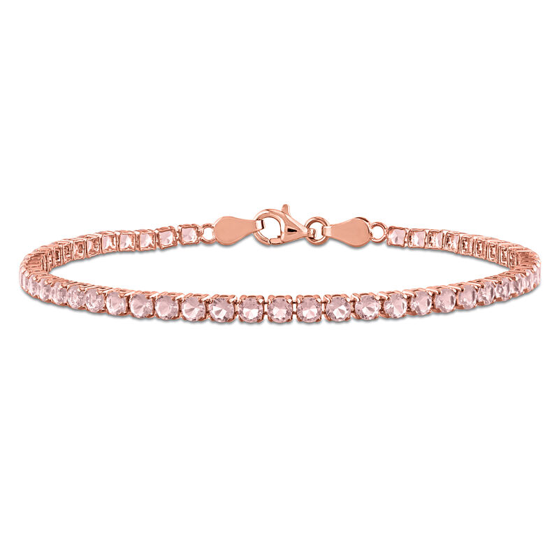 Created Morganite Bracelet in Rose Plated image number null