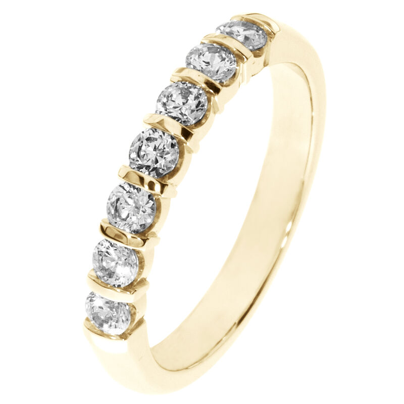 7-Stone Diamond Band 1/2ctw. (G-H, SI) 14K Yellow Gold image number null