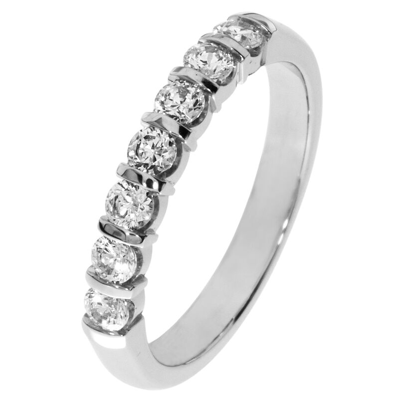 7-Stone Diamond Band 1/2ctw. (G-H,SI2) 14K White Gold image number null