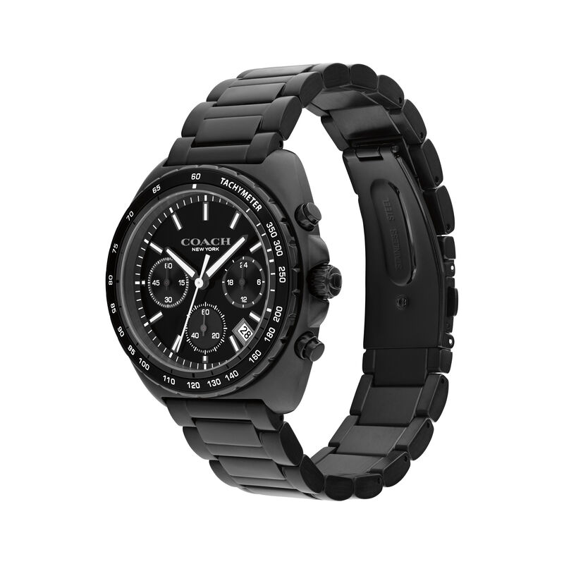 Coach Men's Black Sunray Dial Stainless Steel Watch 14602739 image number null