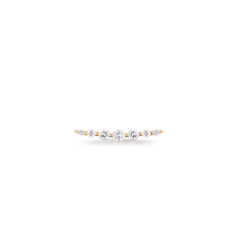 Diamond Single Bar Stud in 14k Yellow Gold image number null