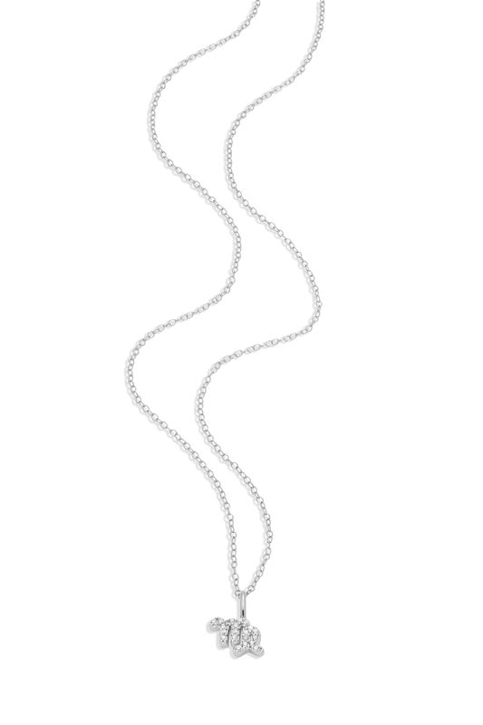 Lab Grown Diamond Virgo Constellation Pendant Necklace in Sterling Silver image number null
