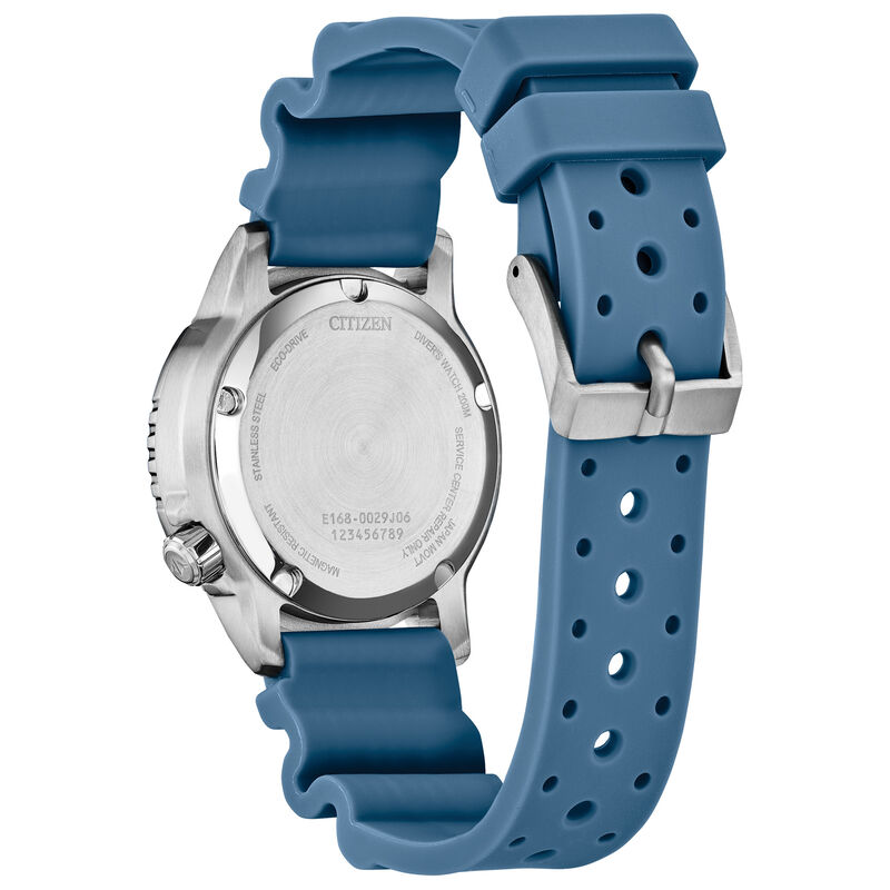 Citizen Ladies' Promaster Dive Blue Dial Blue Rubber Strap Stainless Steel 37mm Watch EO2027-09L image number null