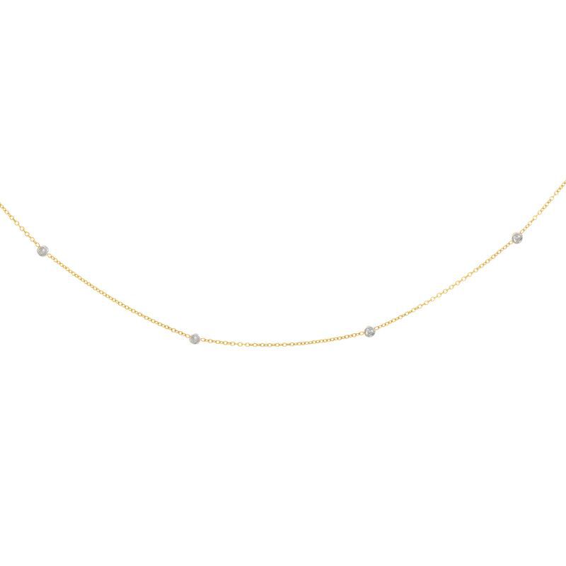Diamond By The Yard Necklace 18" in 14k Yellow Gold image number null