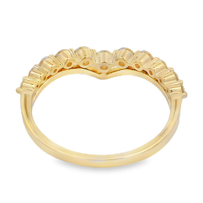Diamond 1/2ctw. Chevron Contour & 14k Yellow Gold Anniversary Ring image number null