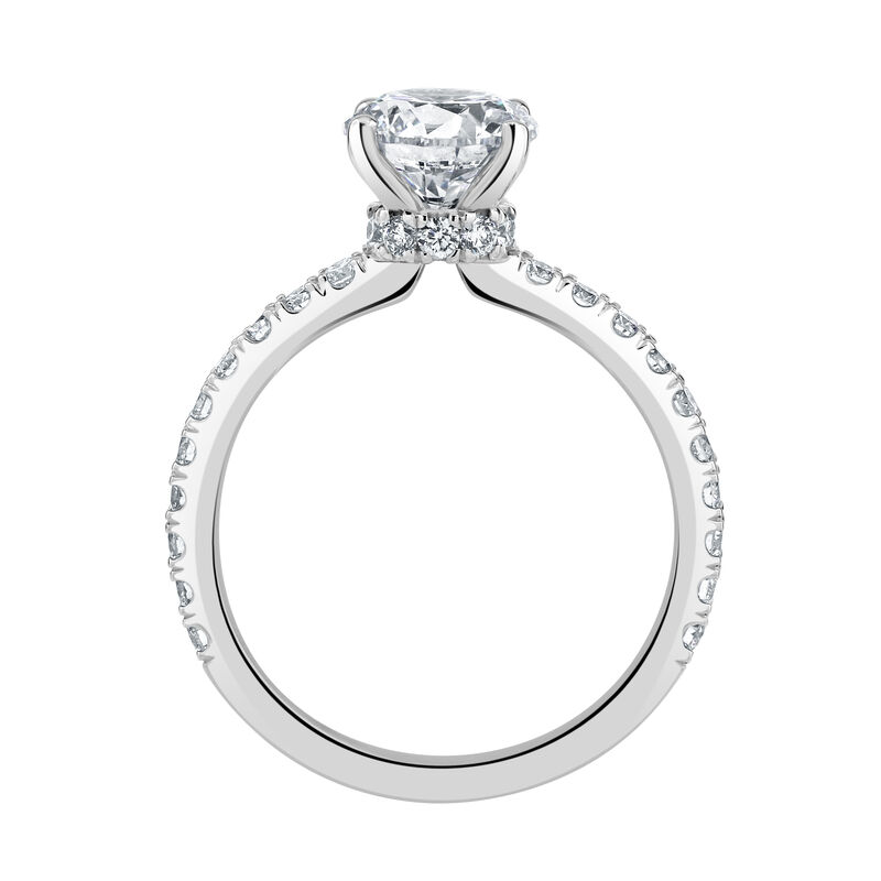 Brilliant-Cut Lab Grown 2.25ctw. Diamond Collar Engagement Ring in 14k White Gold image number null