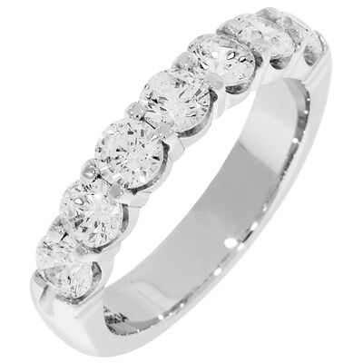 Ladies' 7-Stone 1.5ctw. Diamond Wedding Band in 14K White Gold (GH, SI)