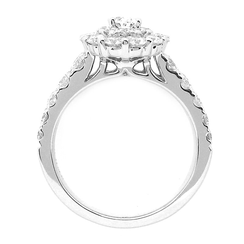 Tradition. Oval 2ctw. Diamond Double Halo Engagement Ring in 14k White Gold  image number null