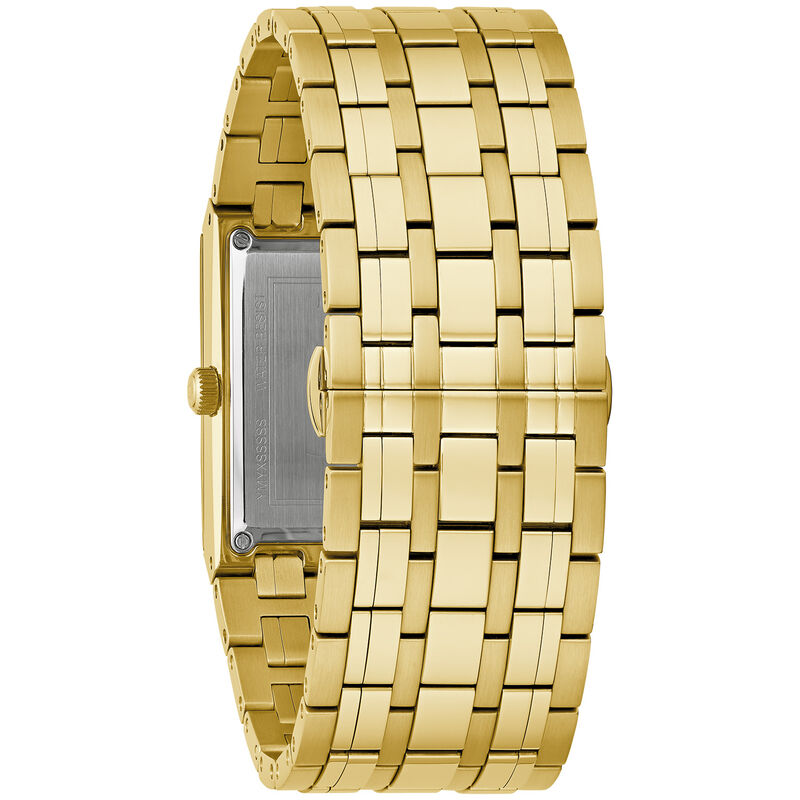 Bulova Men's Gold Tone Stainless Steel Marc Anthony Quadra Diamond Watch 97D132 image number null