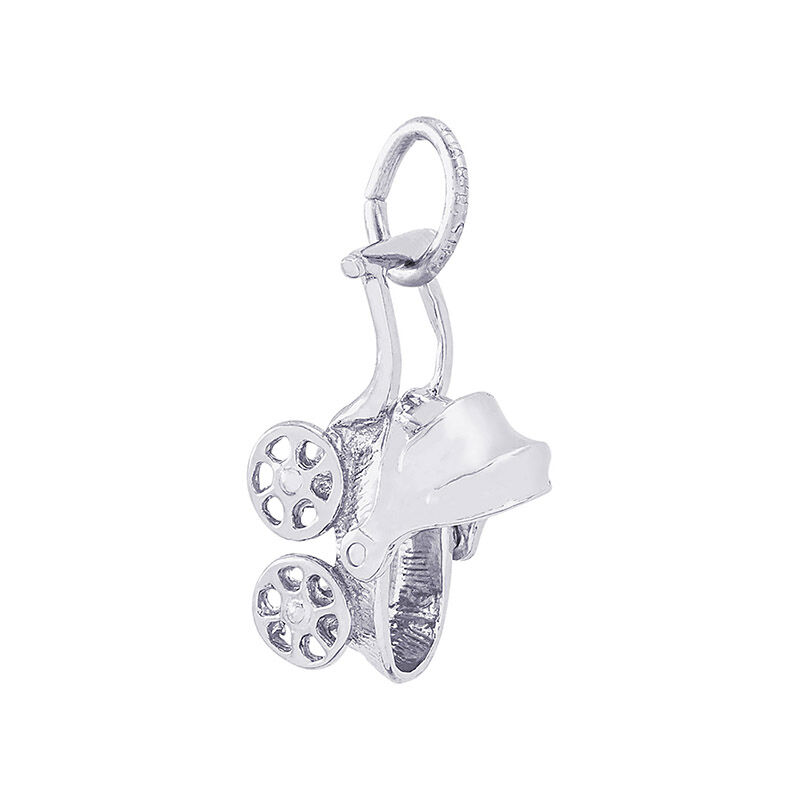 Baby Carriage Sterling Silver Charm image number null