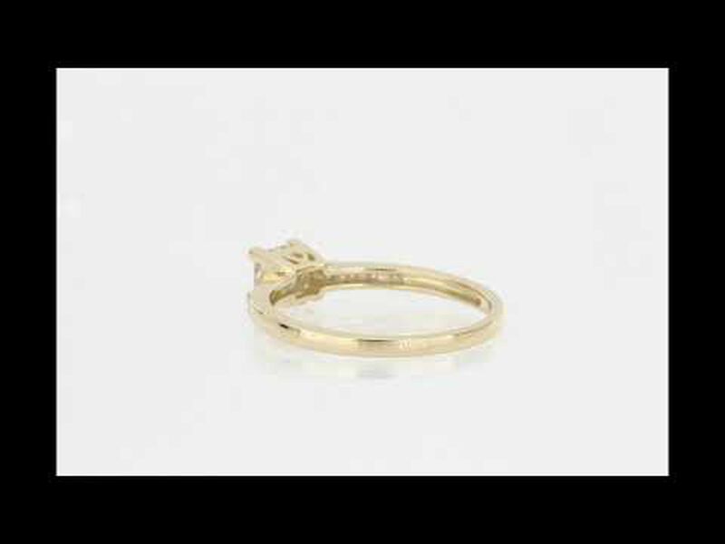 Princess & Round Cut Diamond Promise Ring 1/4ctw. in 10k Yellow Gold  image number null