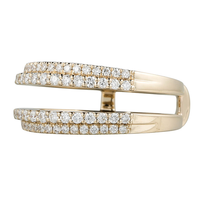 Brilliant-Cut 1/2ctw. Diamond Stacked Double Row Insert in 14k Yellow Gold image number null