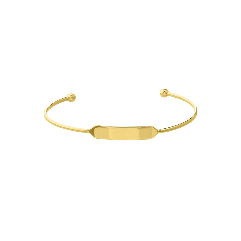 ID Cuff Bangle in 14k Yellow Gold image number null