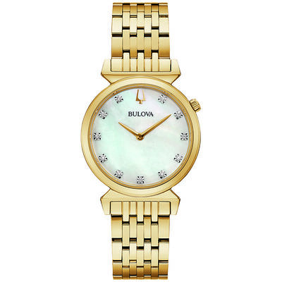 Bulova Ladies' Gold-Tone Diamond Regatta Watch 97P149