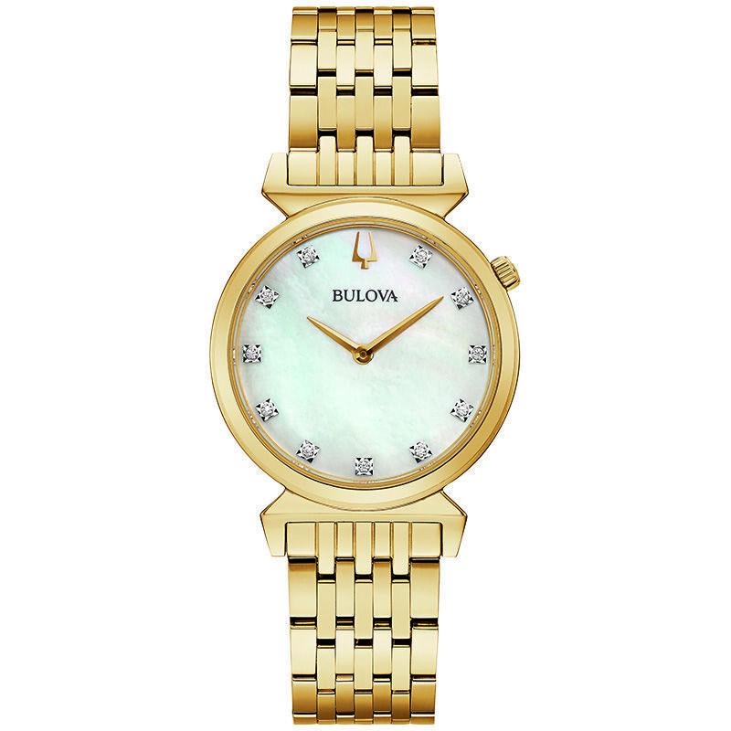 Bulova Ladies' Gold-Tone Diamond Regatta Watch 97P149 image number null