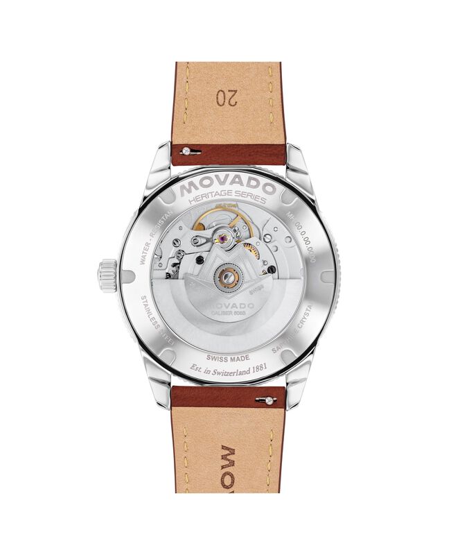 Movado Heritage Calendoplan S Automatic Watch Aqua Lacquer Dial 3650227 image number null