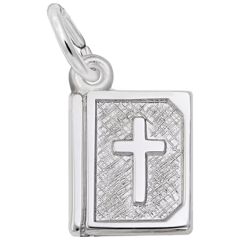Bible Charm in 14K White Gold image number null