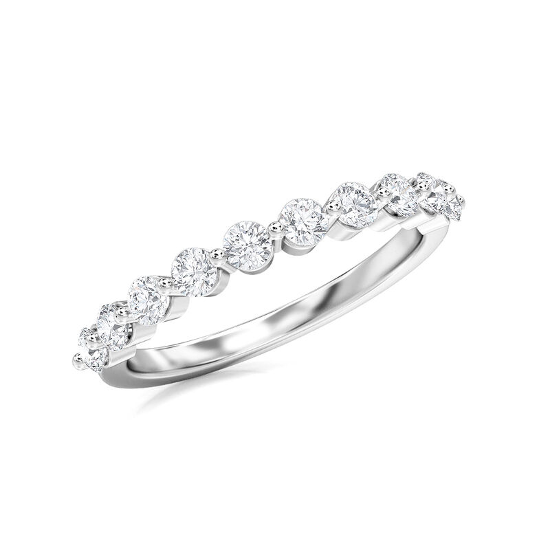 Lab Grown 1/2ctw. Diamond 10-Stone Anniversary Ring in 14k White Gold image number null