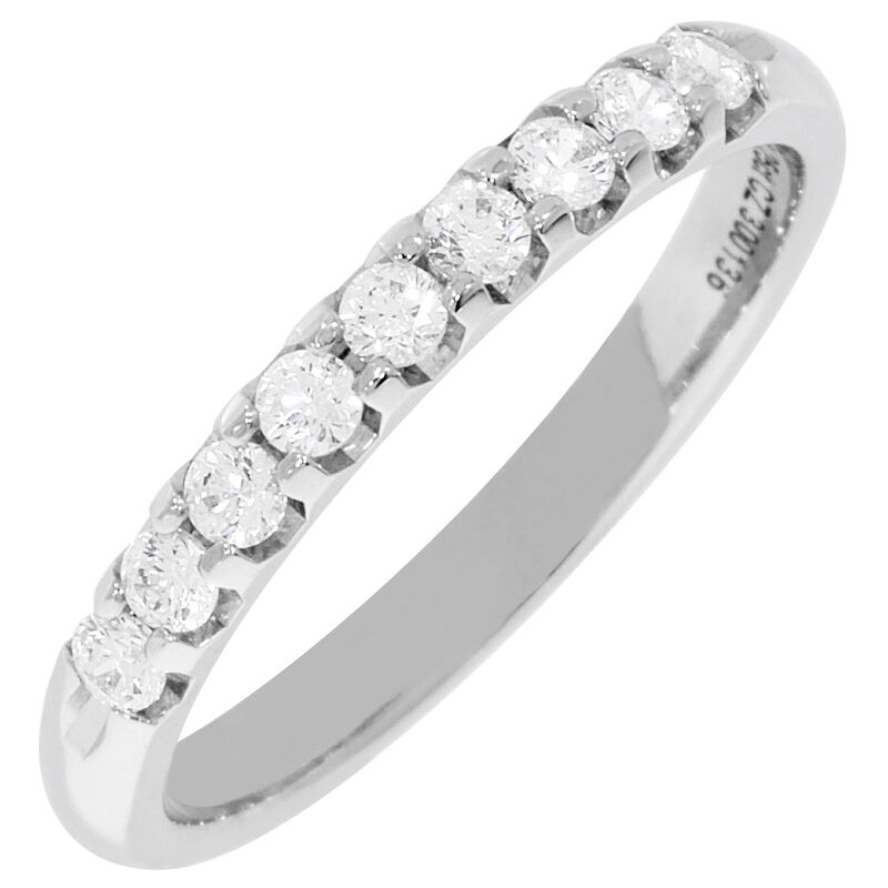 Ladies' 9-Stone 1/4ctw. Prong-Set Diamond Wedding Band in 14K White Gold (FG, VS1-VS2) image number null