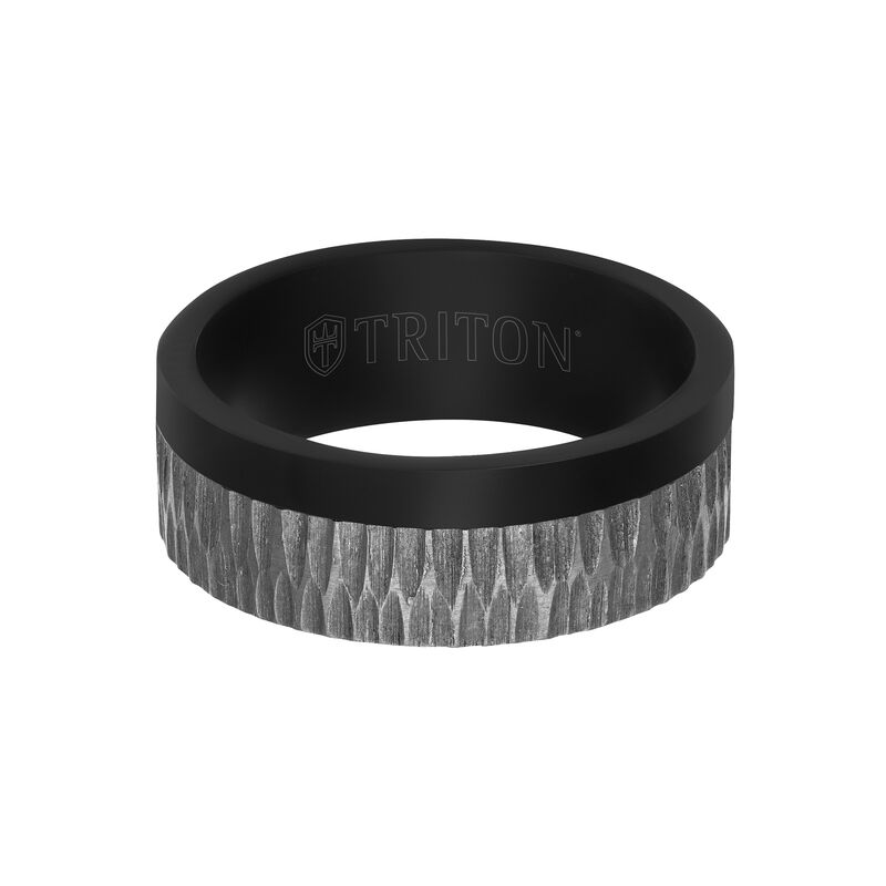 Men's Hammered & Not Applicable Wedding Ring (8mm) image number null