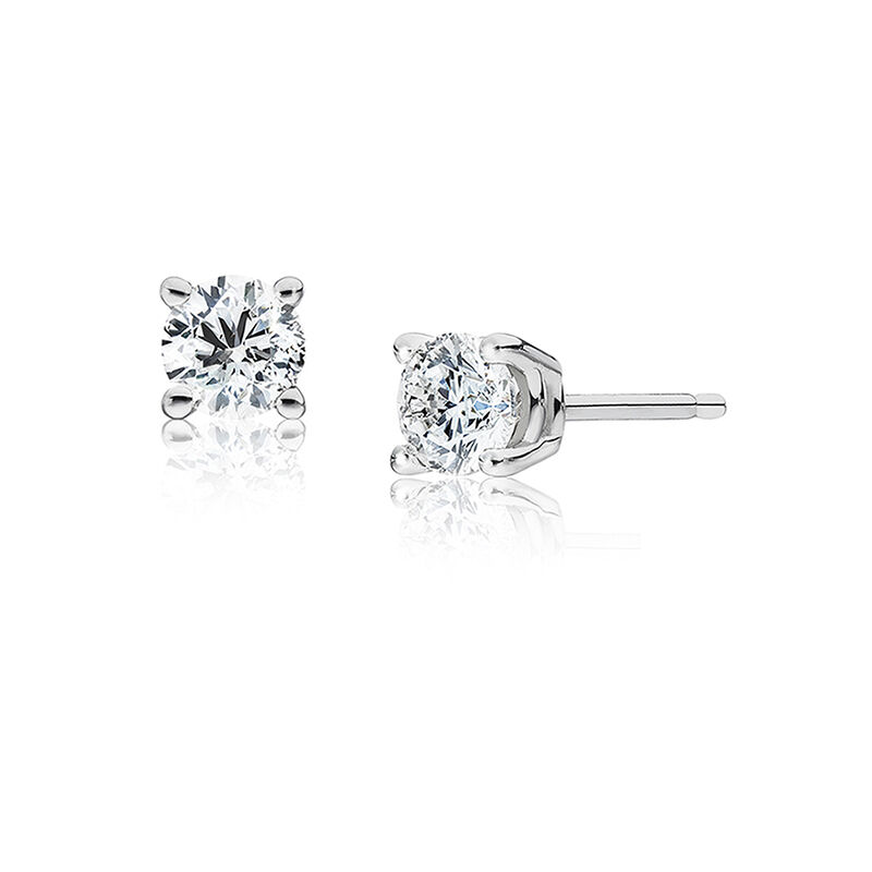 Round Diamond 0.50ctw. Solitaire Stud Earrings image number null