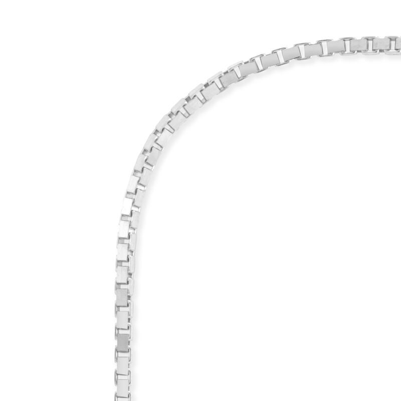 Box Chain 18" in 14k White Gold (0.7mm) image number null