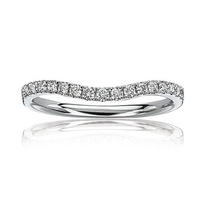Curved Contour Diamond Band 1/5ctw. in 14k White Gold