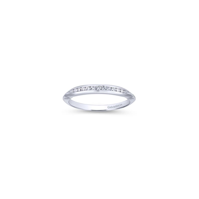 Gabriel & Co. "Quinn" 14k White Gold Matching Wedding Band WB11749R3W44JJ image number null