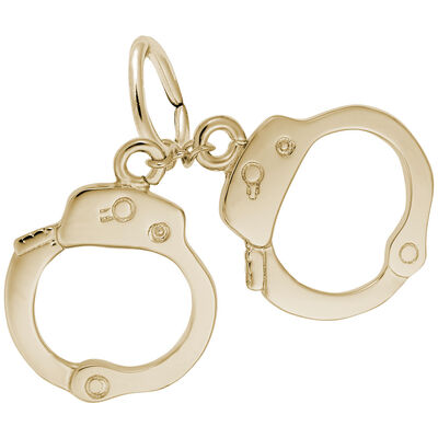 Handcuffs Charm in 14K Yellow Gold 