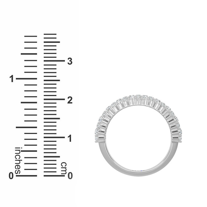 Lab Grown Diamond 1/4ctw. Pear & 14k White Gold Anniversary Ring image number null