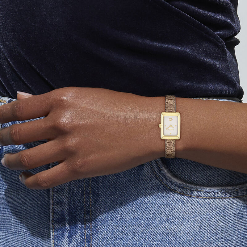 Coach Ladies White Dial Canvas Strap19mm Watch 14504617 image number null