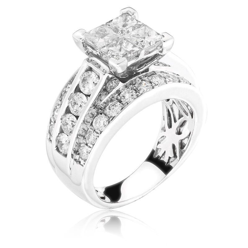 Quad Set Diamond Engagement Ring 3½ ct. T.W. image number null