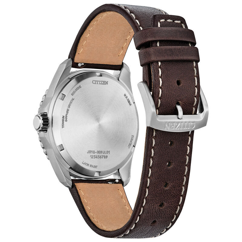 Citizen Men's Brycen Super Titanium Blue Dial Brown Leather Strap  41mm Watch AW1840-09L image number null