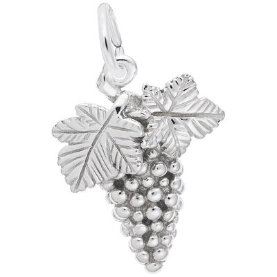 Grapes Charm in Sterling Silver