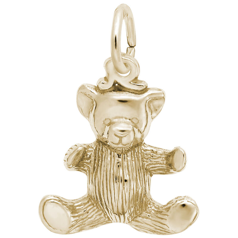 Teddy Bear Charm in 14K Yellow Gold image number null