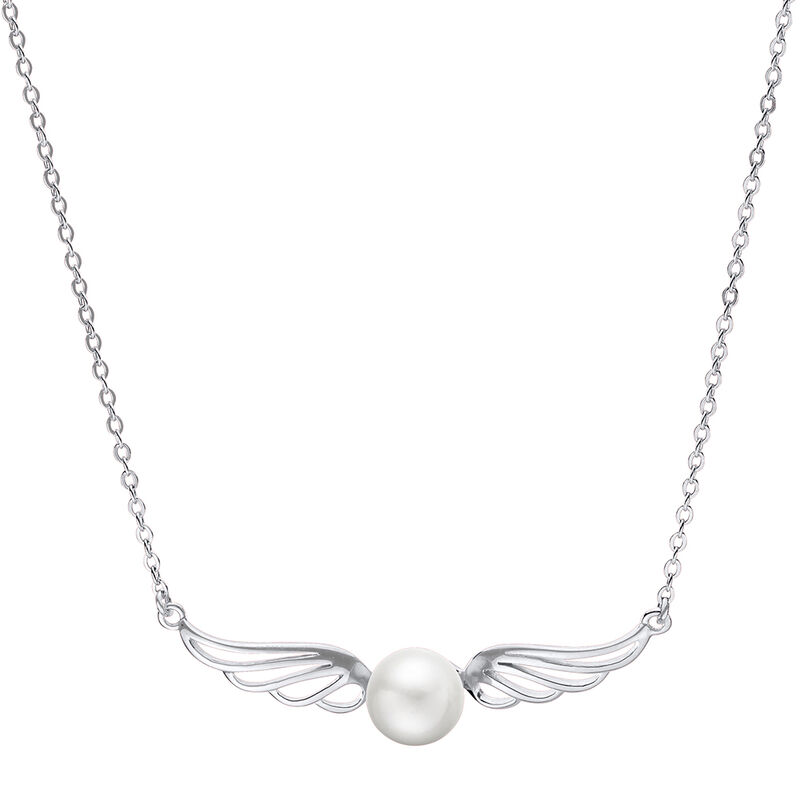 Imperial Pearl Sterling Silver and Freshwater Pearl 18-inch Wings Necklace image number null