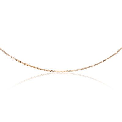 Box 18" Chain 0.75mm in 14k Rose Gold